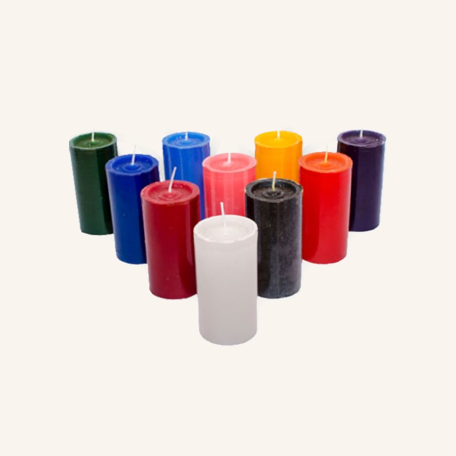 Velas cilíndricas de colores